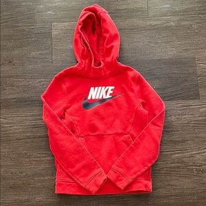 Nike Boys Red Pullover Hoodie Size Small
